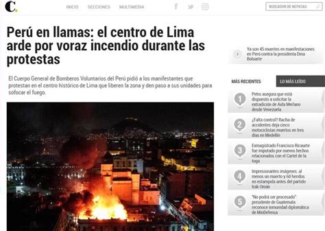 Incendio en Lima Galería Así informó la prensa internacional sobre