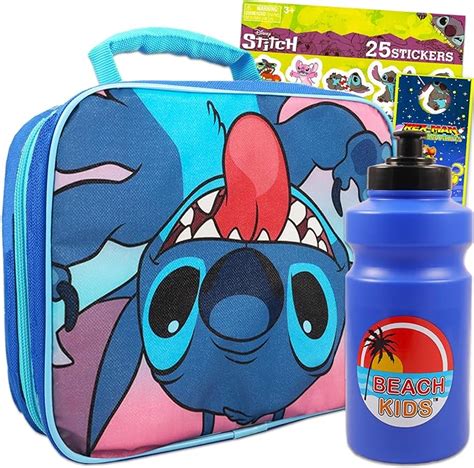 Lilo And Stitch Lunch Box Bundle With Lilo And Stitch Lunch Bag Water Bottle Stitch Stickers