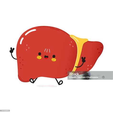 Karakter Lompat Hati Lucu Yang Lucu Vektor Gambar Kartun Kawaii Gambar