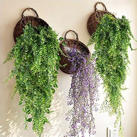 Haplia Artificial Plants Vines Ferns Persian Rattan Fake Plant Faux