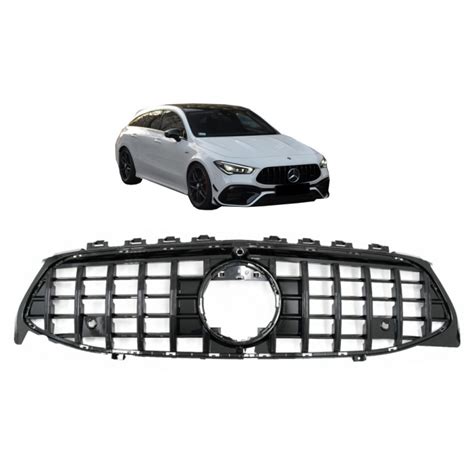 Parrilla Delantera Para Mercedes CLA X118 C118 GT R Panamericana Negra