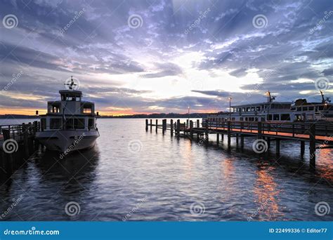 Chiemsee Lake In Germany In The Morning Royalty Free Stock Image - Image: 22499336