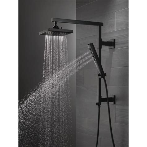 Delta Emerge In Angular Modern Column Shower Bar In Matte Black