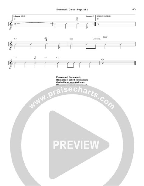 Emmanuel Acoustic Guitar Sheet Music Pdf Bob Mcgee Praisecharts