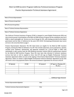 Fillable Online Dhcs Ca Ctap Practice Representative Technical