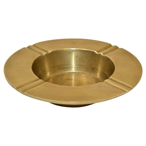 Vintage Brass Cigar Ashtray Mid Century Modern Vide Poche Catchall Tobacco Piece For Sale At