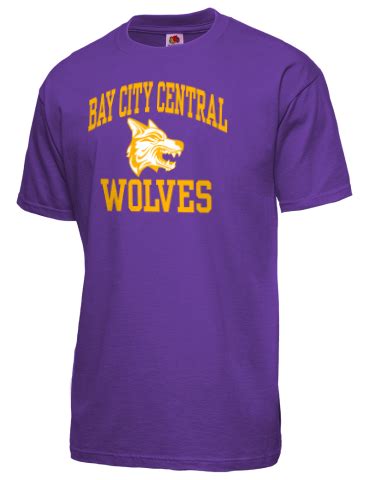 Bay City Central High School Wolves Fruit of the Loom Men's 5oz Cotton T-Shirt | Prep Sportswear