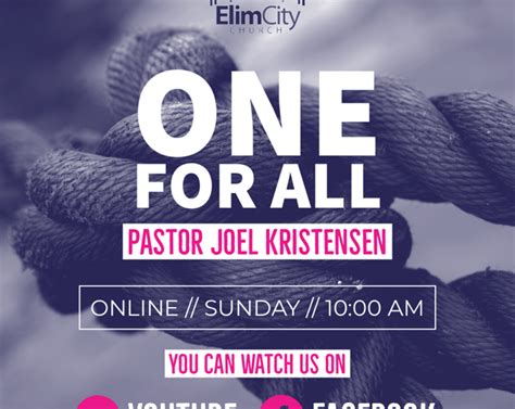 All For One Elim City Church To Know Him And Make Him Known