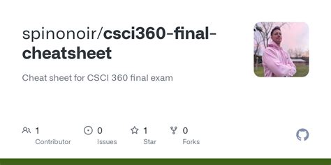 Github Spinonoir Csci Final Cheatsheet Cheat Sheet For Csci