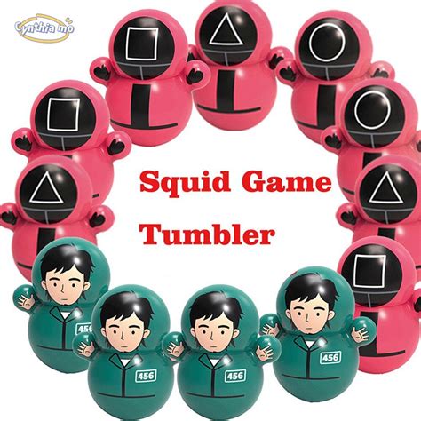 2021 New Kawaii Squid Game Tumbler Doll Decompression Toys Cm Shopee Philippines