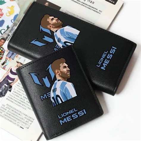 Lionel Messi Wallet Blue White Purse Football Star Short Long Leather