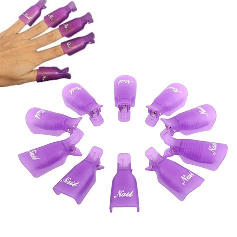 New 10pcslot Plastic Nail Tools Acrylic Nail Art Soak Off Uv Gel Nail