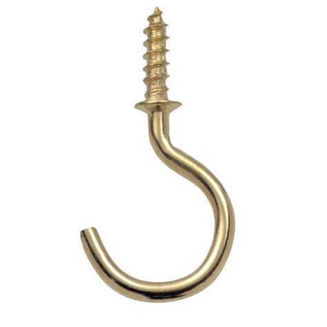 Ook In Lb Brass Plated Steel Cup Hooks Pack The