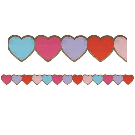 Home Sweet Classroom Hearts Die-Cut Border Trim, 35 Feet - TCR8457 ...