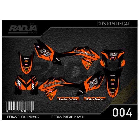 Jual DECAL STICKER KLX 150 BF 004 DEKAL STIKER FULLBODY KAWASAKI LX G