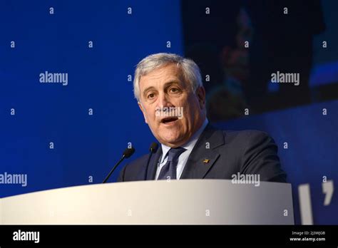 Antonio Tajani Forza Italia Stock Photo Alamy