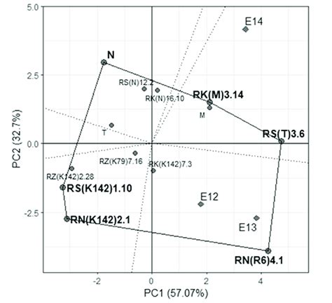 Figure Polygon View Of A GGE Biplot For The Which Won Where Pattern