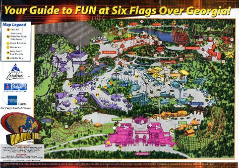 Six Flags Over Georgia Map And Brochure 1979 2024