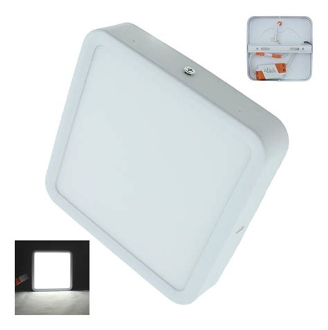 Lampara Sobreponer Panel Led 25w Cuadrado Luz Blanca 10 Pzas Mercado