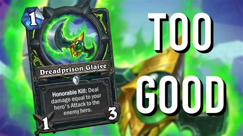 Hearthstone Dreadprison Glaive Decides Games On Turn 2 YouTube