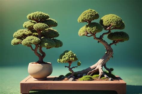 Premium Photo Strange Beautiful Potted Bonsai Ornamental Plants