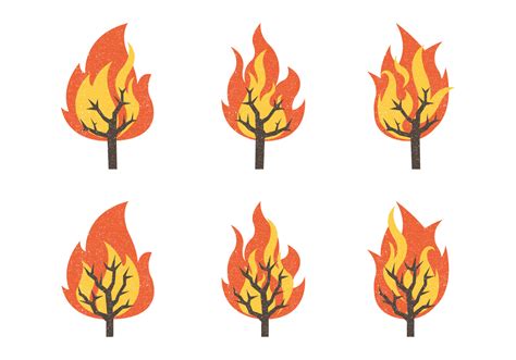 Burning Bush Vector Illustration Collection 154965 Vector Art at Vecteezy