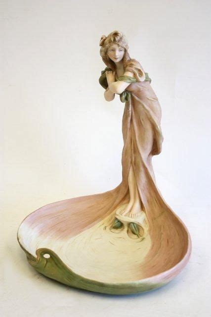 Art Nouveau Royal Dux Figural Centerpiece Art Nouveau Furniture