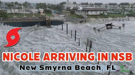 Drone Views Of New Smyrna Beach As Hurricane Nicole Arrives Youtube