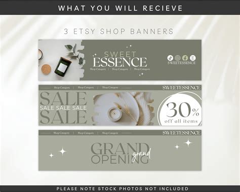 Etsy Shop Branding Starter Pack Kit Etsy Branding Kit Editable Etsy Banner Template Etsy