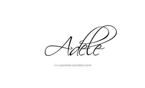 Adele Name Tattoo Designs