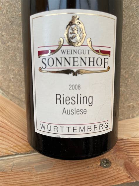 2008 Weingut Sonnenhof Gündelbacher Wachtkopf Riesling Auslese Germany