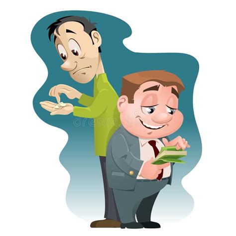 Inequality In Wealth Rich Man And Poor Man Stock Vector Illustration
