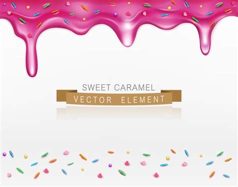 Melted Flowing Ice Cream Background 3d Paper Cut Vector Image