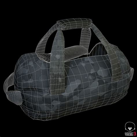 3d Model Opened Duffel Bag Empty Vr Ar Low Poly Cgtrader