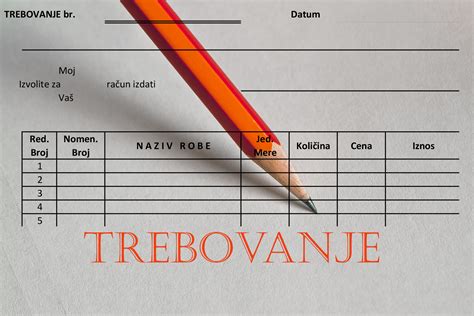 Trebovanje Obrazac Za Popunjavanje Besplatni Obrasci