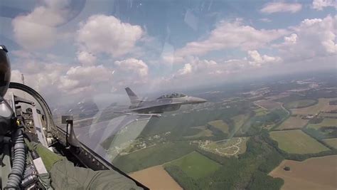 F16 Fighting Falcons Cockpit Footage During | Editorial Video ...