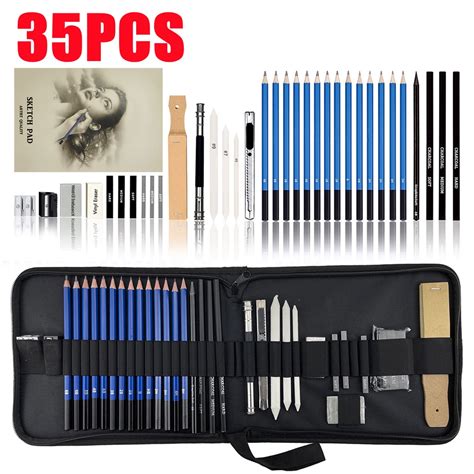 35pcs Sketching Pencils Drawing And Sketch Art Pencils Charcoal Kit Set