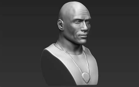 Dwayne Rock Johnson Bust 3d Printing Ready Stl Obj Formats 3d Model 3d Printable Cgtrader