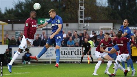 AFC Wimbledon 1 3 West Ham United BBC Sport