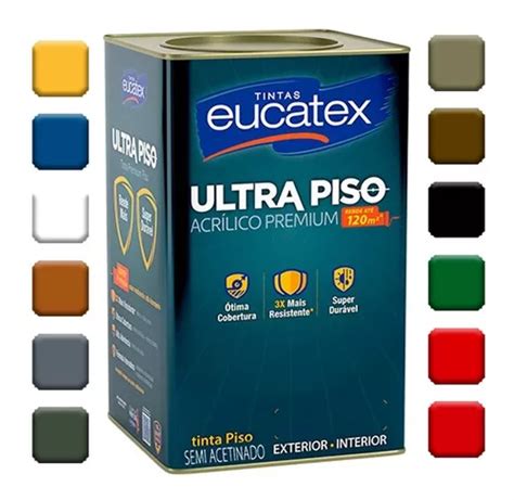Tinta Para Piso Preço - Tinta Ultra Piso Calçada Acrílico Premium Eucatex 18l Cores Cor Azul ...