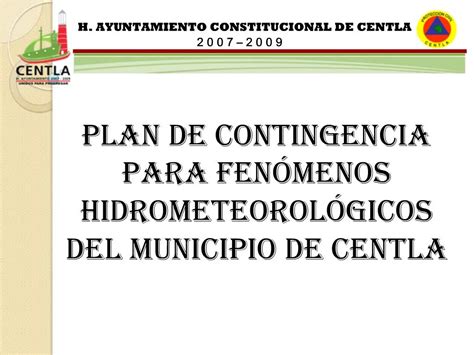 PPT PLAN DE CONTINGENCIA PARA FEN MENOS HIDROMETEOROL GICOS DEL