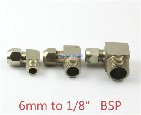 10 Pieces Brass 6mm To 18 Bsp Elbow Compression Connector Fitting Fuel Air Gas Water Hose