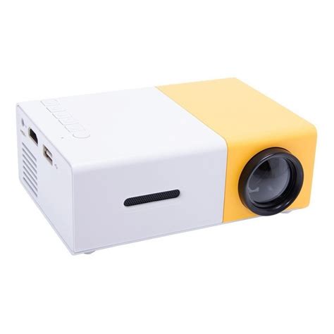 MINI PROJETOR PORTATIL LED 600 LUMENS FULL HD 1080P HDMI AV LPR 002YELLOW