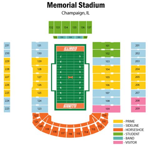 Illinois Memorial Stadium Seating Chart With Rows | Review Home Decor