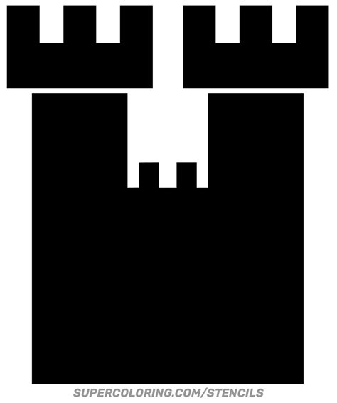 Heraldic Castle Stencil Free Printable Papercraft Templates