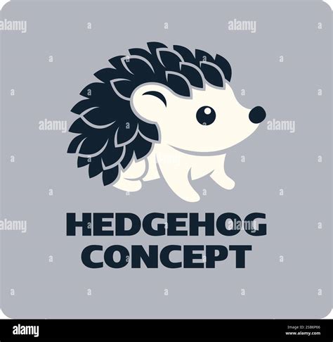 Hedgehog Animal Design Icon Mascot Illustration Stock Vector Image