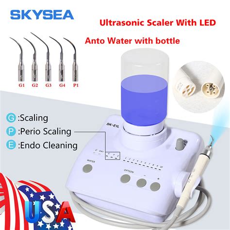 Dental Ultrasonic Piezo Scaler LED Handpiece 2 Bottles For Cavitron