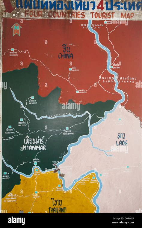 Map Showing Region Golden Triangle Main World Opium Producing Zone