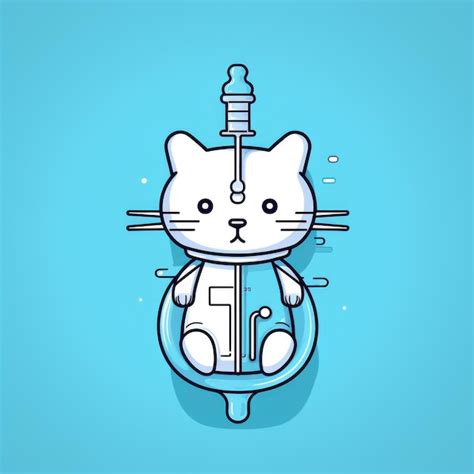 Premium AI Image Intravenous IV Catheter Mascot For A Company Logo