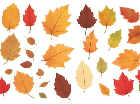 Premium Ai Image Autumn Leaves Set Isolated On White Background